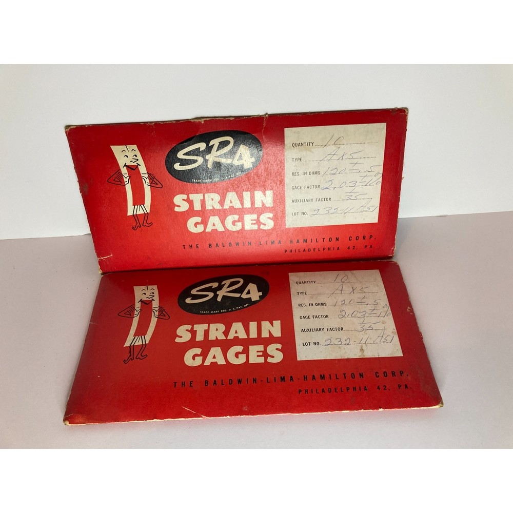 2 Packs of 10 - Vintage Baldwin-Lima-Hamilton (BLH) - SR4 Strain Gauges - AX5